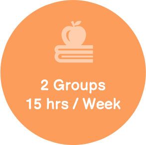 2 groups 15 hrs week